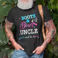 Boots Or Bows This Uncle Cant Wait To Know Funny Gender Reve Old Men T-shirt Gifts for Old Men