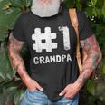 Cool Grandfather Number 1 Grandpa Granddad Old Men T-shirt Gifts for Old Men