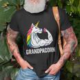 Cute Unicorn Grandpa Girl Birthday Party Apparel Grandpacorn Gift For Mens Old Men T-shirt Gifts for Old Men