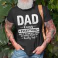 Dad Knows Everything Fathers Day New Name Is Daddy Gift For Mens Old Men T-shirt Gifts for Old Men