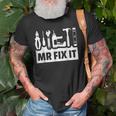 Dad Mr Fix It Funny Fathers Day For Father Of A Son Daddy Gift For Mens Old Men T-shirt Gifts for Old Men