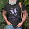 Dad Of The Birthday Girl Butterfly Family 1St Birthday Old Men T-shirt Gifts for Old Men