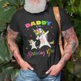 Daddy Of The Birthday Girl Dabbing Unicorn Princess And Dad Old Men T-shirt Gifts for Old Men