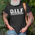Dilf Devoted Involved Loving Father Dad Gift Papa Men Gift For Mens Old Men T-shirt Gifts for Old Men