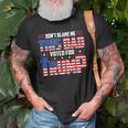 Dont Blame Me This Dad Voted For Trump Support 4Th Of July Old Men T-shirt Gifts for Old Men