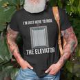 Elevator Mechanic Engineer Ride The Elevator Technician Old Men T-shirt Gifts for Old Men