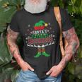 Elf Xmas Santas Favorite Mechanic Ugly Sweater Gift Old Men T-shirt Gifts for Old Men