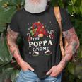 Family Xmas Pajama Poppa Gnome Buffalo Plaid Matching Old Men T-shirt Gifts for Old Men