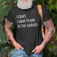 Funny Garage Car Guys Workshop Mechanic Old Men T-shirt Gifts for Old Men