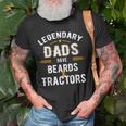 Funny Papa Gift Legendary Dads Have Beards And Tractors Gift For Mens Old Men T-shirt Gifts for Old Men