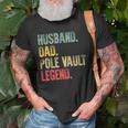 Funny Vintage Husband Dad Pole Vault Legend Retro Gift For Mens Old Men T-shirt Gifts for Old Men
