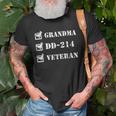 Grandma Veteran Checklist Female Veterans Day Gift Old Men T-shirt Gifts for Old Men