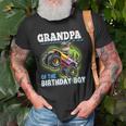Grandpa Of The Birthday Boy Dinosaur Monster Truck Birthday Old Men T-shirt Gifts for Old Men