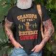 Grandpa Of The Birthday Cowboy Themed Birthday Boy Cowboy Old Men T-shirt Gifts for Old Men