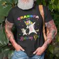 Grandpa Of The Birthday Girl Unicorn Princess Grandfather Old Men T-shirt Gifts for Old Men
