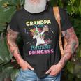 Grandpa Of The Birthday Princess Funny Unicorn Dabbing Girl Old Men T-shirt Gifts for Old Men
