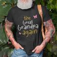 Great Grandpa Again 2023 Baby Shower Pregnancy Family Match Old Men T-shirt Gifts for Old Men