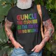 Guncle The Man Myth Bad Influence Gay Uncle Godfather Gift For Mens Old Men T-shirt Gifts for Old Men