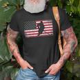 Hockey American Flag 4Th Of July Patriotic Usa Dad Men Son Old Men T-shirt Gifts for Old Men