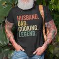 Husband Dad Cooking Legend Funny Cook Chef Father Vintage Gift For Mens Old Men T-shirt Gifts for Old Men