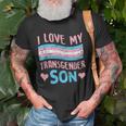 I Love My Transgender Son Transsexual Trans Parents Dad Old Men T-shirt Gifts for Old Men