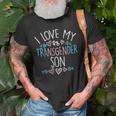 I Love My Transgender Son Transsexual Trans Pride Mom Dad Old Men T-shirt Gifts for Old Men