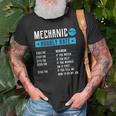 Mechanic Hourly Rate Funny Labor Rate For Mechanic Old Men T-shirt Gifts for Old Men