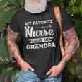 My Favorite Nurse Calls Me Grandpa Fathers Day Gift Old Men T-shirt Gifts for Old Men