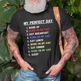 My Perfect Day Funny Car Guy Car Mechanic Garage Gift Old Men T-shirt Gifts for Old Men