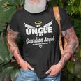 My Uncle Is My Guardian Angel He Watches Over Me In Memory Old Men T-shirt Gifts for Old Men