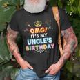 Omg Its My Uncle Birthday Happy Gift Vintage Perfect Kid Old Men T-shirt Gifts for Old Men