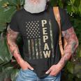Pepaw American Military Camouflage Flag Gift Fathers Day Gift For Mens Old Men T-shirt Gifts for Old Men