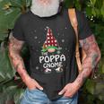 Poppa Gnome Buffalo Plaid Matching Family Christmas Funny Old Men T-shirt Gifts for Old Men