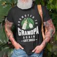 Promoted To Grandpa Again Est 2023 Pregnancy Announcement Old Men T-shirt Graphic Print Casual Unisex Tee Gifts for Old Men