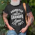 Promoted To Great Grandpa Again 2023 Pregnancy Announcement Old Men T-shirt Gifts for Old Men