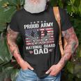 Proud Army National Guard Dad Usa Flag Military For 4Th July Old Men T-shirt Gifts for Old Men