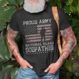 Proud Army National Guard Godfather Us Military Gift Gift For Mens Old Men T-shirt Gifts for Old Men