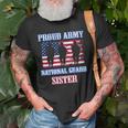 Proud Army National Guard Sister Usa Veteran Military Old Men T-shirt Gifts for Old Men