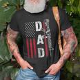Proud Dad Daddy Gun Rights Ar15 American Flag Fathers Day Gift For Mens Old Men T-shirt Gifts for Old Men