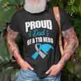 Proud Dad Of A T1d Hero Type 1 Diabetes Dad Awareness Old Men T-shirt Gifts for Old Men