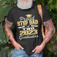 Proud Step Dad Of Two 2023 Graduate Class 2023 Graduation Old Men T-shirt Gifts for Old Men