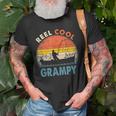 Reel Cool Grampy Fathers Day Gift For Fishing Dad Old Men T-shirt Gifts for Old Men