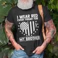 Remember Everyone Deployed Brother Military Red Friday Old Men T-shirt Gifts for Old Men