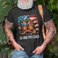 Shar Pei Dad American Flag 4Th Of July Dog Fathers Day Gift For Mens Old Men T-shirt Gifts for Old Men