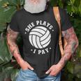 She Plays I Pay Volleyball Dad Of A Volleyball Player Father Gift For Mens Old Men T-shirt Gifts for Old Men