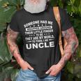 Someone Has Me Wrapped Around Their Little Finger Uncle Gift Old Men T-shirt Gifts for Old Men