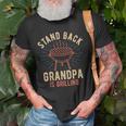 Stand Back Grandpa Is Grilling Vintage Gift For Him Bbq Fun Gift For Mens Old Men T-shirt Gifts for Old Men