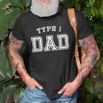 Type 1 Dad Awareness Sports Style Father Diabetes Old Men T-shirt Gifts for Old Men