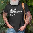Uncle Godfather Hero Patriotic Gift From Niece Old Men T-shirt Gifts for Old Men