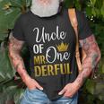 Uncle Of Mr Onederful 1St Birthday First Onederful Old Men T-shirt Gifts for Old Men